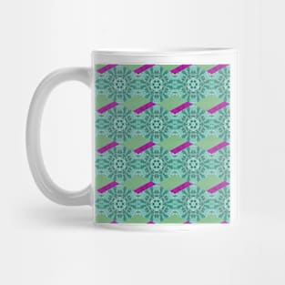 Marbled Paper Tile #3 Teal Green and Purple Mug